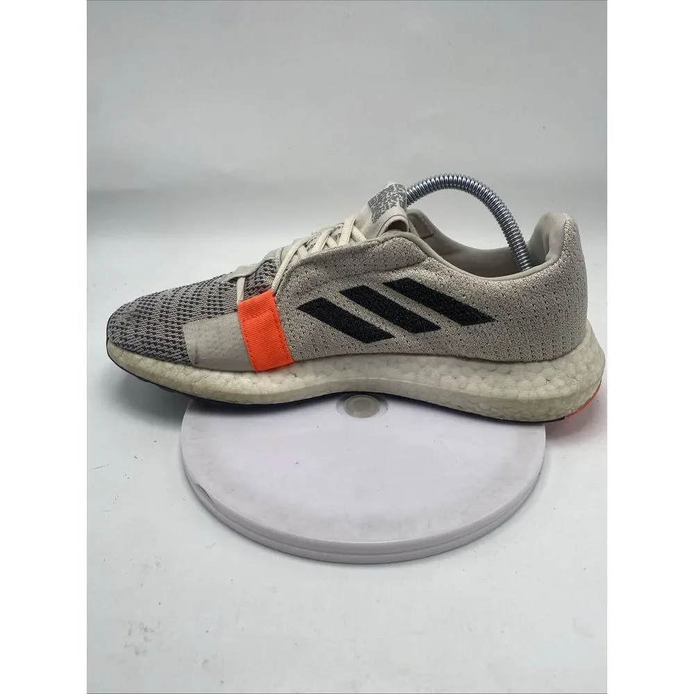 Adidas Shoes Men Size 9.5 Boost Beige White Athletic Running Trainers 3844